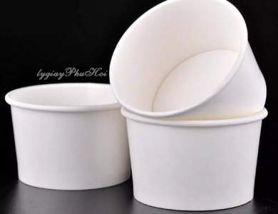 Tô giấy trắng 32oz (850ml)- Có khay 2 tầng
